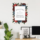 Luxe Bloem Frame Bruidsfeest Welkomstbord Poster (Thuiskantoor)