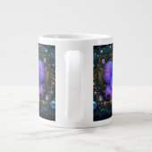 Luxe Bloem Met Sierlijk Frame Grote Koffiekop (Achterkant)