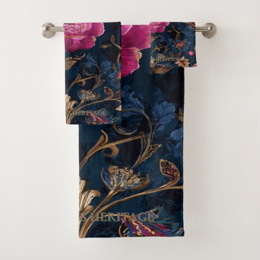 Luxe Bloem Vintage Koninklijk Bad Handdoek (Insitu)
