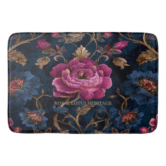 Luxe Bloem Vintage Koninklijk Badmat (Voorkant)