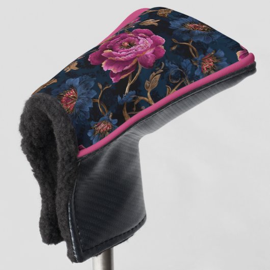 Luxe Bloem Vintage Koninklijk Golfheadcover (3/4 voorkant)