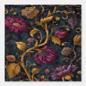 Luxe Bloem Vintage Koninklijk Saffraan Behang (Voorkant)