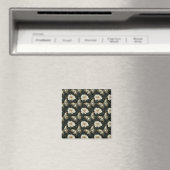 Luxe Bloem- & Vlinder Naadloos Patroon Magneet (Insitu (Vaatwasser))