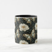 Luxe Bloem- & Vlinder Naadloos Patroon Mok (Midden)