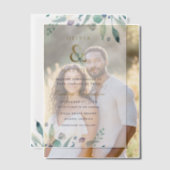 Luxe Bloemachtige Bruiloft Vellum Uitnodigingen (Offset (Koppel))