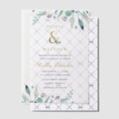 Luxe Bloemachtige Bruiloft Vellum Uitnodigingen (Offset (Uitnodiging))