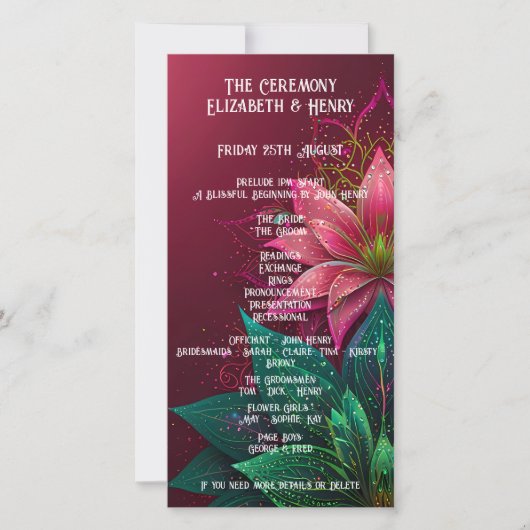 Luxe Bloemen Bruiloft Uitnodigingsset (Voorkant)