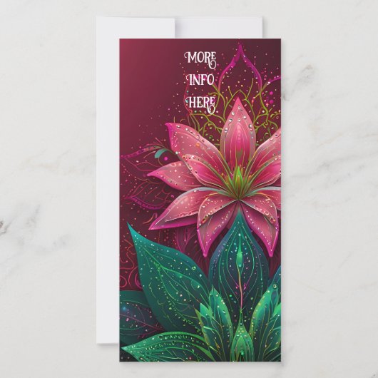 Luxe Bloemen Bruiloft Uitnodigingsset (Achterkant)