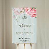 Luxe Bloemen Bruiloft Welkom Acrylaat Bord