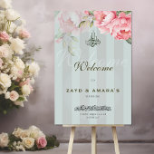 Luxe Bloemen Bruiloft Welkom Acrylaat Bord