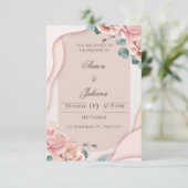 Luxe Bloemen Bruiloftsinvatie Bedankkaart (Staand voorkant)