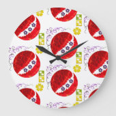 luxe bloemen grote klok (Voorkant)