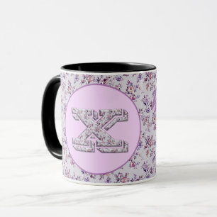 Luxe bloemen Monogram X Mok