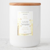 Luxe Bloemen Product Verpakking Etiketten Wit Goud (Voorkant)