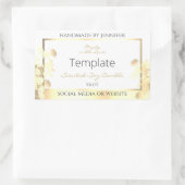 Luxe Bloemen Product Verpakking Etiketten Wit Goud (Tas)