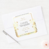 Luxe Bloemen Product Verpakking Etiketten Wit Goud (Envelop)