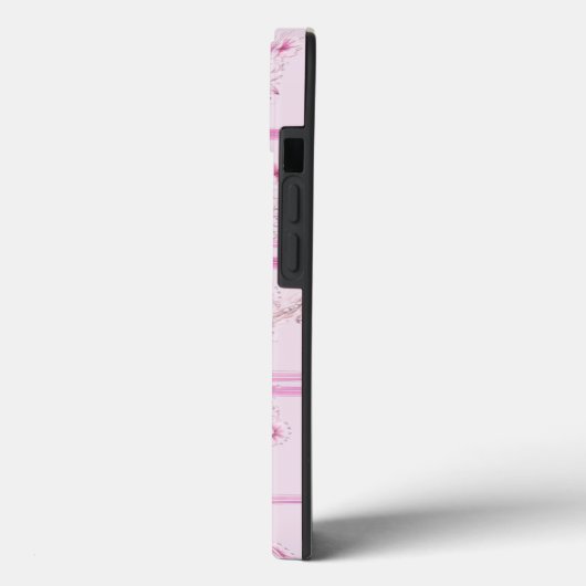 Luxe Bloemen Roze Vlinder iPhone 13 Hoesje (Achterkant / Links)