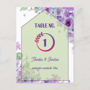 Luxe Bloemen Uitnodiging Tafel Geen Violet