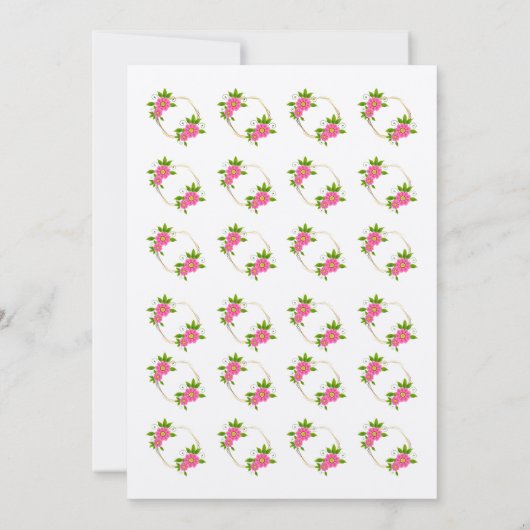 Luxe Bloemen Uitnodiging voor het Huwelijk –  (Achterkant)