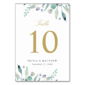 Luxe Bloemenbruiloft Tafelnummers (Voorkant)