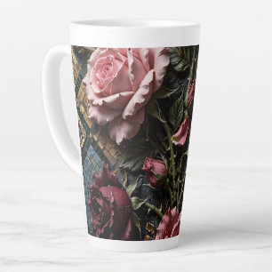 Luxe bloemendecoratie latte mok
