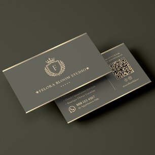 Luxe Bloemendesigner Evenement Bloemist Crest Olij Visitekaartje