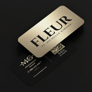 Luxe Bloemendesigner Fleur Zwart Nepgoud Bloemist Visitekaartje
