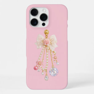 Luxe bloemenslinger parel iPhone 16 Pro Max hoesje
