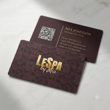 Luxe Bloemenspa Burgundy Gouden QR-code