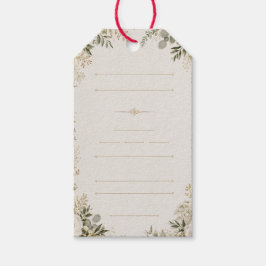 Luxe Bloemige Trouwuitnodiging Cadeaulabel