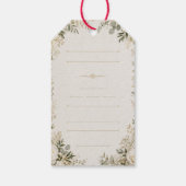 Luxe Bloemige Trouwuitnodiging Cadeaulabel (Achterkant)