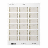 Luxe Bloemige Trouwuitnodiging Etiket (Full Sheet)