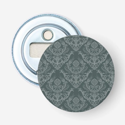 Luxe bloemkolenbehangselpapier button flesopener (Voorkant)