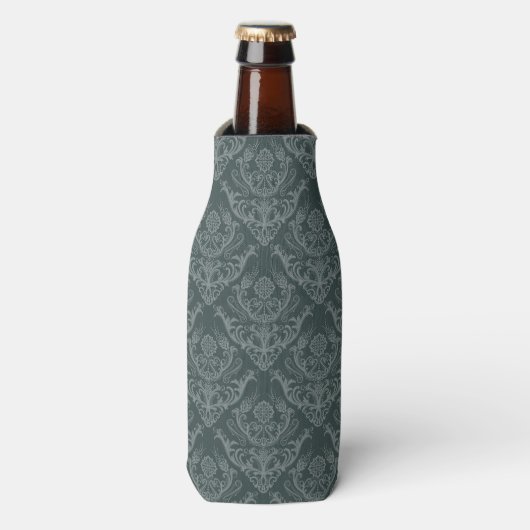 Luxe bloemkolenbehangselpapier flesjeskoeler (Fles Voorkant)