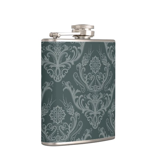 Luxe bloemkolenbehangselpapier heupfles (Rechts)