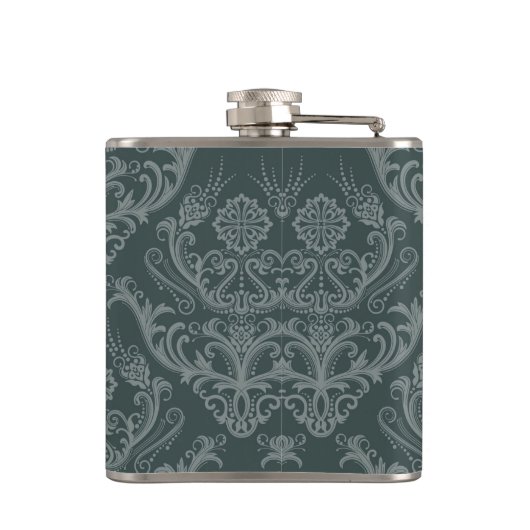 Luxe bloemkolenbehangselpapier heupfles (Achterkant)