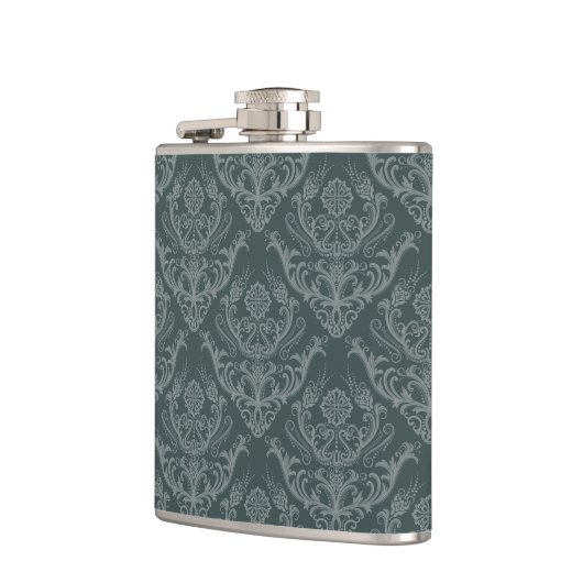 Luxe bloemkolenbehangselpapier heupfles (Links)