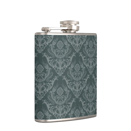 Luxe bloemkolenbehangselpapier heupfles (Rechts)