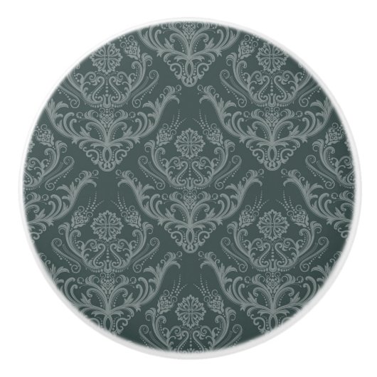 Luxe bloemkolenbehangselpapier keramische knop (Voorkant)