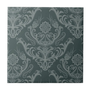Luxe bloemkolenbehangselpapier tegeltje