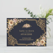 Luxe Bloemstuk Save The Date (Staand voorkant)