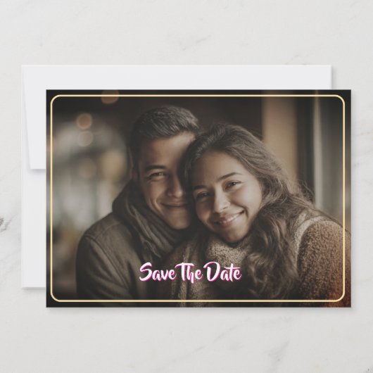 Luxe Bloemstuk Save The Date (Achterkant)