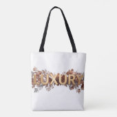Luxe Bloom – Elegante Bloemen Canvas tas (Achterkant)
