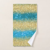 Luxe Blue Glitter Bath Towel set Bad Handdoek (Handdoek)