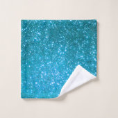 Luxe Blue Glitter Bath Towel set Bad Handdoek (Wasdoekje)