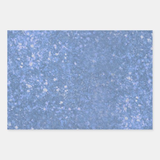 Luxe Blue Glitter Sparkle Inpakpapier Vel (Voorkant 2)