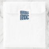 Luxe Blue QUEENS NYC Sticker Ontwerp (Tas)