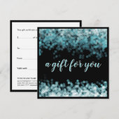 Luxe Blue Sparkle Salon Cadeaubon Kaart (Voorkant / Achterkant)