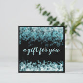 Luxe Blue Sparkle Salon Cadeaubon Kaart (Staand voorkant)