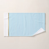LUXE BLUE WHITE STRIPE GOLD BATHROOM TOWEL SET BAD HANDDOEK (Handdoek)
